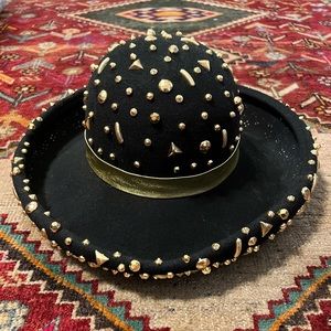 Jack McConnell Boutique Hat Black and Gold